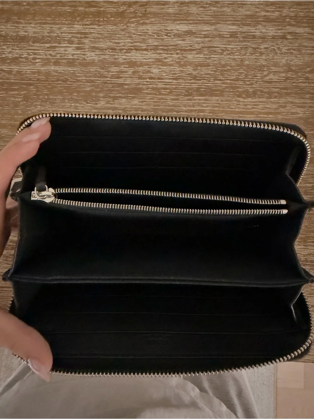 RARE FENDI PYTHON Black Wallet/Clutch with Snake-Print Eye Accents